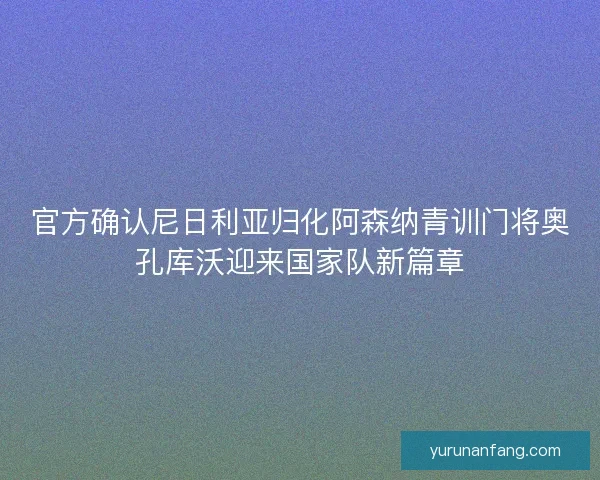 官方确认尼日利亚归化阿森纳青训门将奥孔库沃迎来国家队新篇章